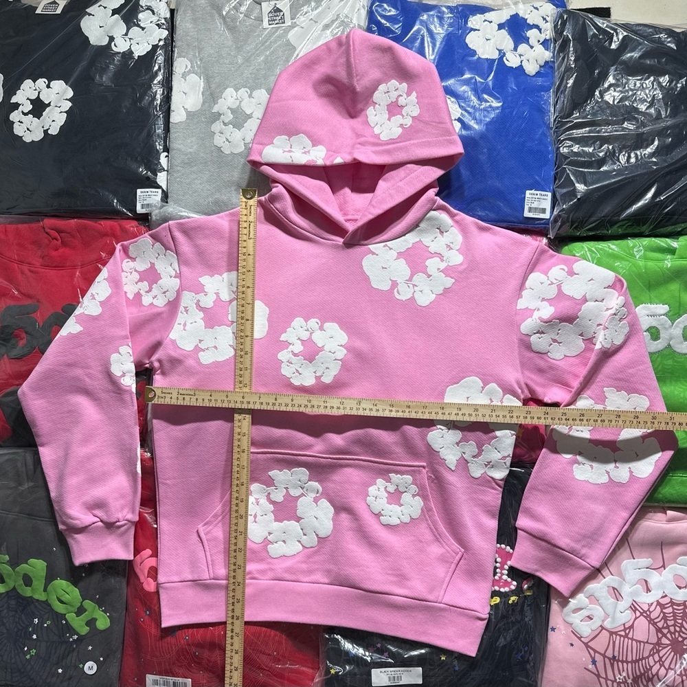 Denim Tears The Cotton Wreath Hoodie ‘Pink’ - Picture 2 of 6